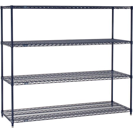 Nexel 5 Tier Wire Shelving Starter Unit, 60W x 18D x 63H 18606N5